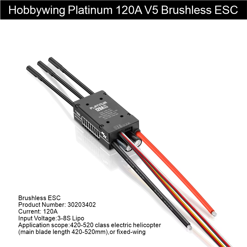 Hobbywing Platinum V5 Brushless ESC 18A/25A/80A/120A/150A/HV260A UBEC Soft Start-ups Reverse Brake Highpower BEC DEO Technology