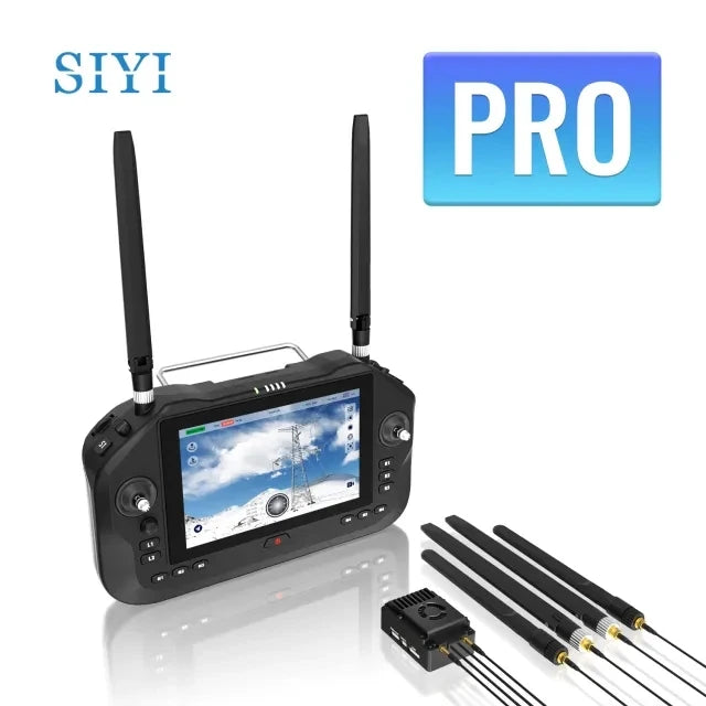 SIYI UniRC 7 Handheld Ground Station 2.4/5GHz dual-frequency 40KM range 4K 30fps 7-lnch 1080PMonitor 8-Core 4GB RAM 64GB ROM