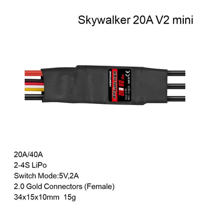 Hobbywing Skywalker V2 Brushless ESC 100/80/50/40A/30A/20A/15A 32bit ARM 96MHz 300,000 RPM DEO Reverse Brake Multiple Protection
