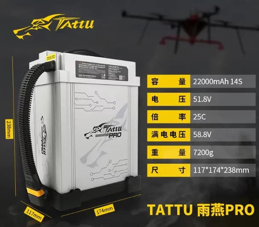 Original Tattu Smart Lipo Battery 22000mAh PRO 25C 14S with AS150U-F
