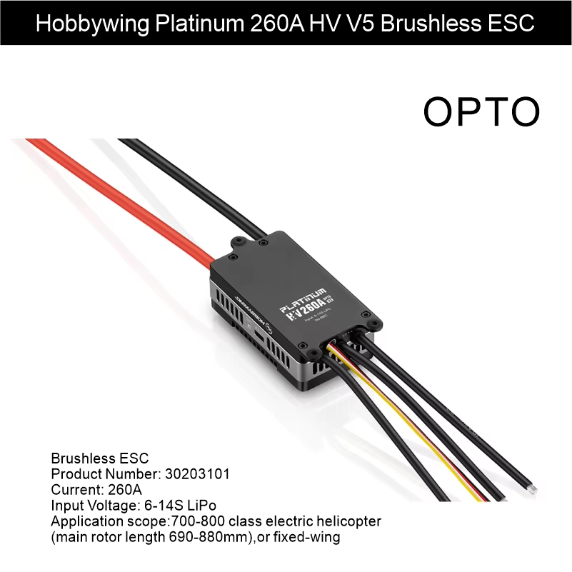 Hobbywing Platinum V5 Brushless ESC 18A/25A/80A/120A/150A/HV260A UBEC Soft Start-ups Reverse Brake Highpower BEC DEO Technology