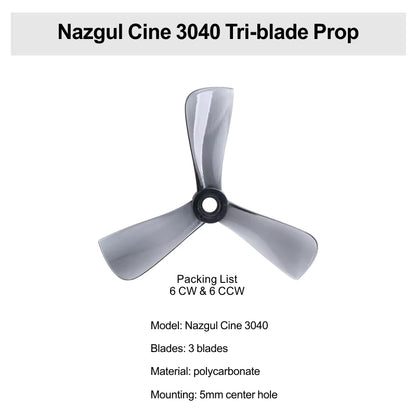 Iflight FPV Propellers CW CCW 2.5 /3/5/5.1/6 Inch Polycarbonate Nazgul Tri-blade Prop 6pcs