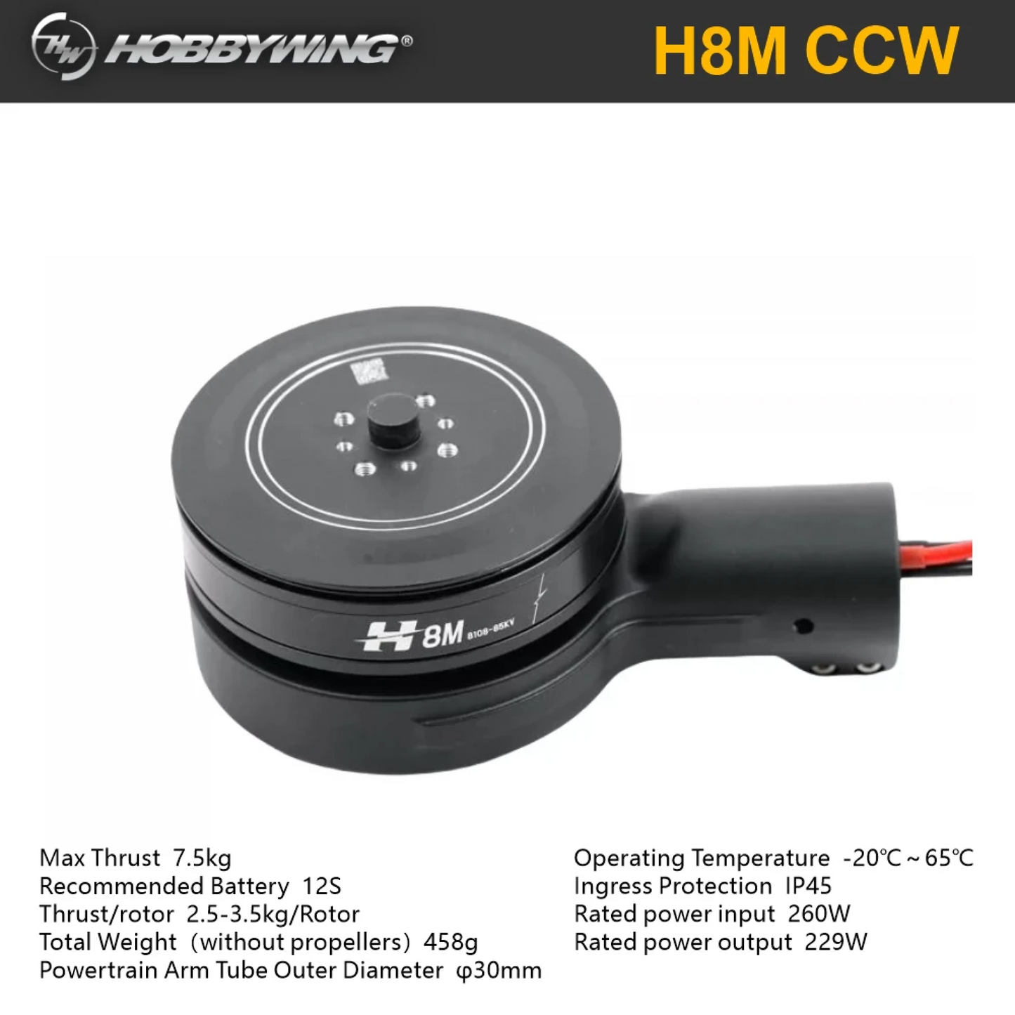 Hobbywing Original H8M H6M Power Set 3098 / 2278 Carbon Fiber Blade 12S Brushless Motor Esc Integration Power System for Drone