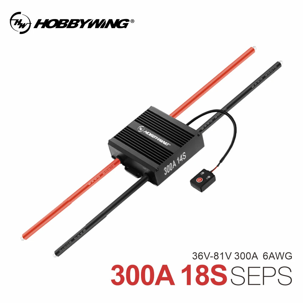 Hobbywing High-pressure Safety E-power Switch 200A 14S 300A 18S 36V-78.3V IP67 Anti-Spark Technology 4S The Delayed