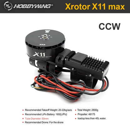 Original Hobbywing X11 Max Power Xrotor FOC Combo 80A ESC Motor 41335 CW/CCW