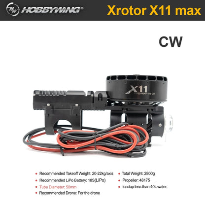 Original Hobbywing X11 Max Power Xrotor FOC Combo 80A ESC Motor 41335 CW/CCW